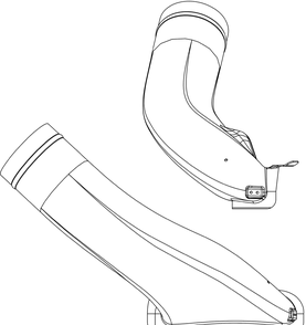 Lower Chute Diagram and Parts List for 19B30031100 42-46-Inch Cub Cadet Lawn Tractor